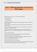 WGU C790 Exam Questions And Answers 2025 Update&period;