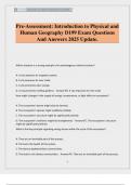 Pre-Assessment&colon; Introduction to Physical and Human Geography D199 Exam Questions And Answers 2025 Update&period;