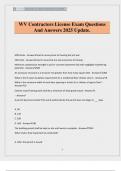 WV Contractors License Exam Questions And Answers 2025 Update&period;