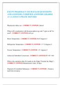   EXCPT PHARMACY TECH EXAM QUESTIONS  AND ANSWERS &lpar;VERIFIED ANSWERS GRADED  A&plus;&rpar; LATEST UPDATE 2025&sol;2026 