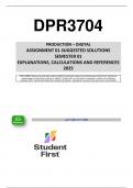 DPR3704 - ASSIGNMENT 1 SOLUTIONS &lpar;SEMESTER 01 - 2025&rpar;
