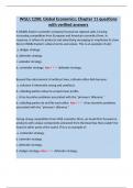 WGU&semi; C200&semi; Global Economics&semi; Chapter 11 questions with verified answers