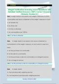 Weight Verification licensing exam Questions with  Detailed Verified Answers &lpar;100&percnt; Correct Answers&rpar;  &sol;Already Graded A&plus; 