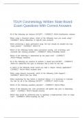 TDLR Cosmetology Written State Board Exam Questions With Correct Answers