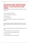WISE FINANCIAL LITERACY CERTIFICATION EXAM QUESTIONS AND CORRECT ANSWERS &vert; ALREADY GRADED A&plus; &vert; LATEST VERSION 2025&vert; VERIFIED ANSWERS