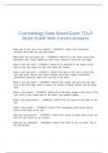 Cosmetology State Board Exam TDLR Study Guide With Correct Answers