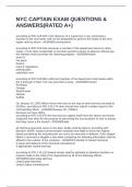 NYC CAPTAIN EXAM QUESTIONS & ANSWERS&lpar;RATED A&plus;&rpar;