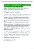 EPCPH BODY ART COMPETENCY EXAM QUESTIONS AND ANSWERS