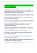 BODY MODIFICATION TEST QUESTIONS AND ANSWERS