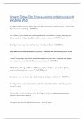 Oregon Tattoo Test Prep questions and answers with solutions 2025