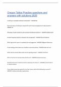 Oregon Tattoo Practice questions and answers with solutions 2025