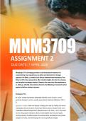 MNM3709 Assignment 2 Semester 1 2026 - Due 7  April 2026