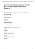 DIVO FUNDAMENTALS EXAM REVIEW &lpar;updated&rpar; questions with verified answers