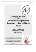 GGH3704 Assignment 1 Semester 1 | Due 14 March 2025. (COMPLETE ANSWERS; 100% TRUSTED Complete, trusted solutions and explanations.