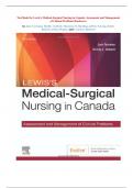 Test Bank for Lewis's Medical-Surgical Nursing in Canada&colon; Assessment and Management of Clinical Problems by Jane Tyerman&comma; Shelley Cobbett&comma; Mariann M&period; Harding&comma; Jeffrey Kwong&comma; Dottie Roberts&comma; Debra Hagler&comma; and Courtney Reinisch