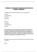 PHARMA &lpar;3-16&rpar; EXAM WITH COMPLETE QUESTIONS AND CORRECT ANSWERS&excl;&excl;