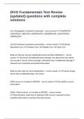 DIVO Fundamentals Test Review &lpar;updated&rpar; questions with complete solutions