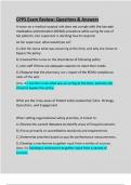 CPPS&sol; CPPS Exam&sol;CPPS Exam Review&colon; Questions & Answers&colon; Guaranteed A&plus; Guide&colon; Updated