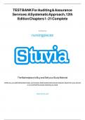 Test Bank for Auditing & Assurance Services A Systematic Approach 12e Messier 2024 &vert;&vert; All Chapter &lpar; 1-21 &rpar; A&plus;