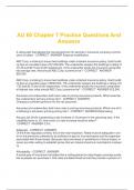 AU 60 Chapter 7 Practice Questions And  Answers 