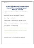 Practice Questions Questions and  Correct Answers&sol; Latest Update &sol;  Already Graded