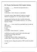 PLC Practice Final Questions With Complete Solutions