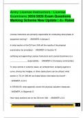 Army License Instructors &sol; License  Examiners 2024&sol;2025 Exam Questions  Marking Scheme New Update &vert; A&plus; Rated