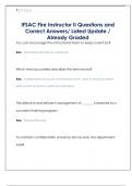 IFSAC Fire Instructor II Questions and  Correct Answers&sol; Latest Update &sol;  Already Graded