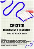 CRI3701 Assignment 1 Semester 1 &vert; Due 27 March 2025