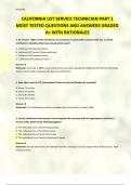 CALIFORNIA UST SERVICE TECHNICIAN PART 1 MOST TESTED QUESTIONS AND ANSWERS GRADED A&plus; WITH RATIONALES