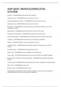 A&P QUIZ&colon; MUSCULOSKELETAL SYSTEM