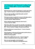 GIA Diamonds And Diamond Grading Final Exam &num;2 With 100&percnt; Correct And Verified Answers