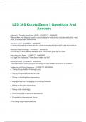 LES 305 Koretz Exam 1 Questions And  Answers 