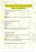 AAAI&sol;ISMA PRIMARY AEROBIC&sol;GROUP FITNESS INSTRUCTOR CERTIFICATION MOST TESTED QUESTIONS AND ANSWERS GRADED A&plus; WITH RATIONALES