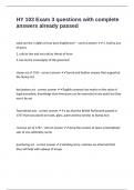 HY 103 Exam 3 questions with complete answers already passed