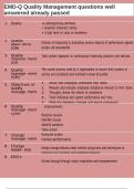 EMD-Q Quality Management questions well answered already passed