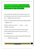 Cow-Calf Certification 2024&sol;2025 Exam  Questions and Corresponding Answers  with Surety of 100&percnt; Pass Mark