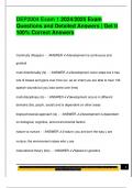DEP2004 Exam 1 2024&sol;2025 Exam  Questions and Detailed Answers &vert; Get it  100&percnt; Correct Answers