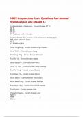 NBCE Acupuncture Exam Questions And Answers Well Analysed and graded A&plus;