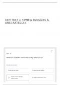 ABH TEST 3 REVIEW &lpar;QUIZZES & ANS&rpar; RATED A&plus;
