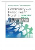 TEST BANK - Community and Public Health Nursing - Evidence for Practice 4th Edition by DeMarco & Walsh&comma; All 25 Chapters
