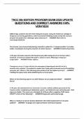 TNCC 8th EDITION PROVIDER EXAM 2025 UPDATE QUESTIONS AND CORRECT ANSWERS 100&percnt; VERIFIED&excl;&excl;