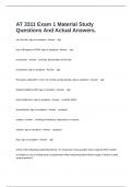  AT 3311 Exam 1 Material Study Questions And Actual Answers&period;