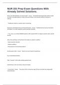 NUR 331 Prep Exam Questions With Already Solved Solutions&period;