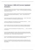 Test Quizes 1 With All Correct Updated Answers&period;