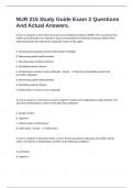 NUR 215 Study Guide Exam 2 Questions And Actual Answers&period;