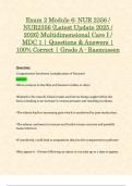 Exam 2 Module 6&colon; NUR 2356 &sol; NUR2356 &lpar;Latest Update 2025 &sol; 2026&rpar; Multidimensional Care I &sol; MDC 1 &vert; Questions & Answers &vert; 100&percnt; Correct &vert; Grade A - Rasmussen