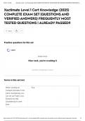 Xactimate Level 1 Cert Knowledge &lpar;2025&rpar; COMPLETE EXAM SET &lpar;QUESTIONS AND VERIFIED ANSWERS&rpar; FREQUENTLY MOST TESTED QUESTIONS &vert; ALREADY PASSED&excl;&excl;