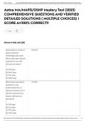 Aetna MA&sol;MAPD&sol;DSNP Mastery Test &lpar;2025&rpar; COMPREHENSIVE QUESTIONS AND VERIFIED DETAILED SOLUTIONS &lpar; MULTIPLE CHOICES&rpar; &vert; SCORE A&plus;&vert;100&percnt; CORRECT&excl;&excl;