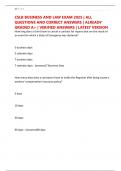 CSLB BUSINESS AND LAW EXAM 2025 &vert; ALL QUESTIONS AND CORRECT ANSWERS &vert; ALREADY GRADED A&plus; &vert; VERIFIED ANSWERS &vert; LATEST VERSION